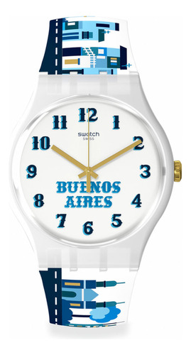 Reloj Swatch Mi Buenos Aires Querido De Silicona So29z121 Ss