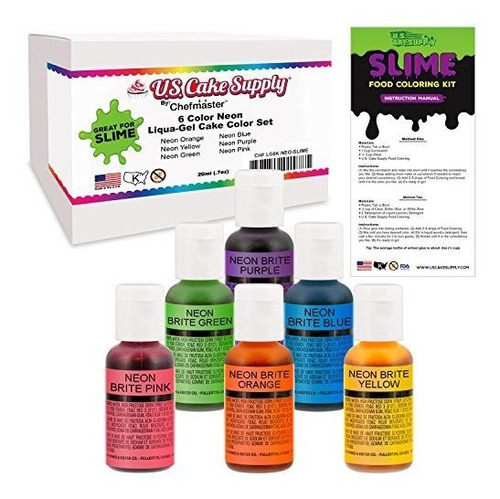Kit De Decoracion Para Slime De 6 Colores No Toxico Lavable