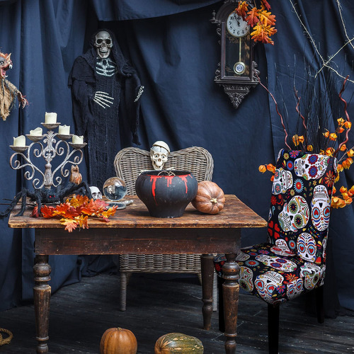Fundas Elásticas Para Sillas De Halloween 4 Unidades Diseño