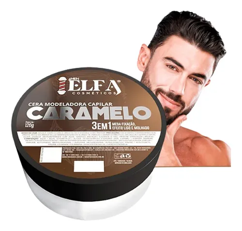 comprar Cera Modeladora Capilar 3 Em 1 Caramelo Elfa For Man 120g