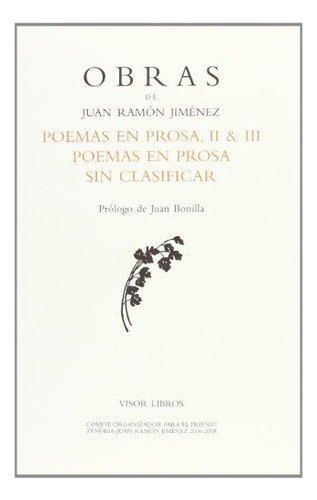 Libro O C Juan Ramon Jimenez Poemas En Prosa Ii & Iii De Jim