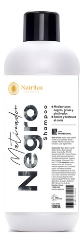 Shampoo Matizador X 1 Ltr Oscurecedor De Canas Nutrilux