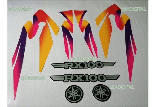 Kit Completo De Calcomanías Yamaha Rx 100 (indu)