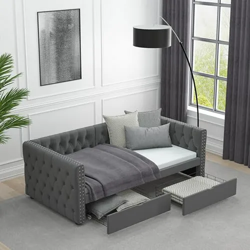 Sofá Cama Ball & Cast Twin Size: Gris Elegante Y Funcional