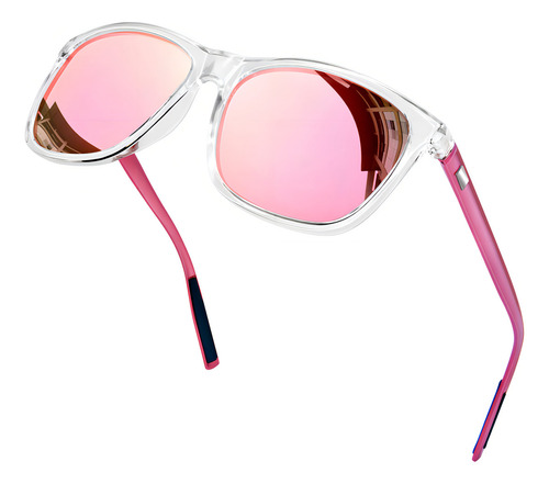 Lentes De Sol Mujer Moda Uv Polarizados Clásicos Espejo Rosa Diseño Transparente Rosa Deportivo Manejar Conducir Retro Vintage Elegante Moderno Caballero Dama Unisex