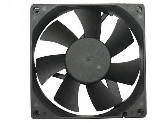Ventilador 80x80x12v + Fonte Bivolt Funciona Em 110 Ou 220v Led Sem