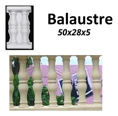 Forma/molde Abs 1,5mm Cerca Romana Balaustre 50x28x5cm