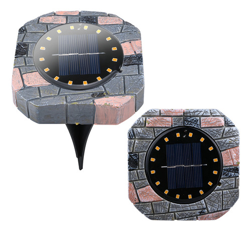Q 16 Luces Led Solares Subterráneas Para Jardín Enterrado, C