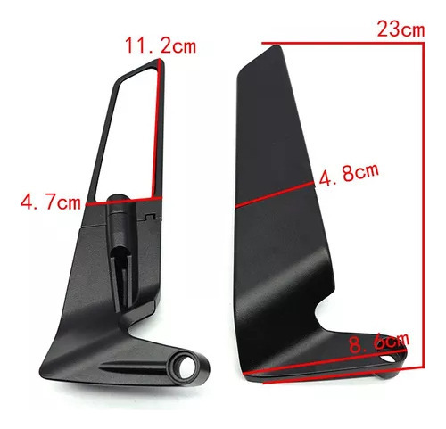 Z Alerón De Espejo Universal Ajustable Para Motocicleta, 1