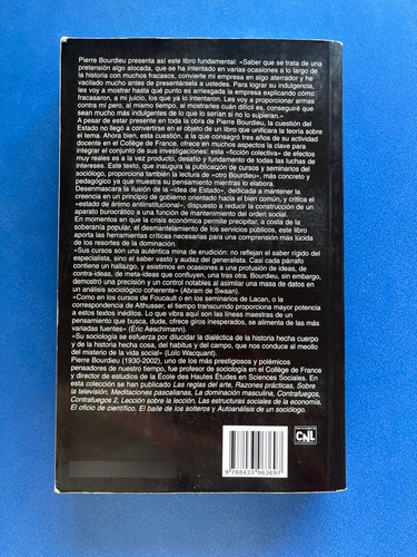 Pierre Bourdieu Sobre El Estado Editorial Anagrama