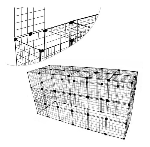 Cercado Gaiola Coelho Porquinho Da Índia 60x180x90 Com Teto