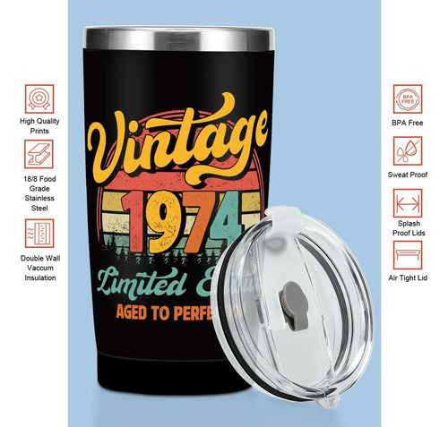Regalos De Cumpleaños Número 50 Para Hombres Y Amigos, Vaso