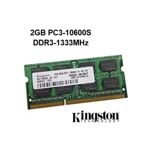 Kingston Memoria Ram De 2gb Ddr3 10600 Para Laptop