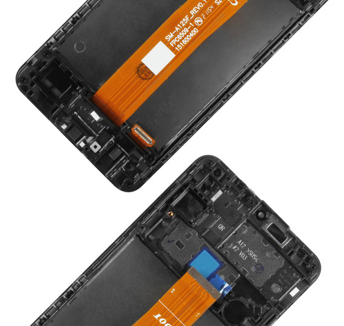 Tela Frontal Lcd Display Aro Para Samsung A12 A125 Sm-a125f/dsn, Sm-a125f/ds, Sm-a125f, Sm-a125m, Sm-a125u, Sm-a125u1, Sm-a125n, Sm-a125w