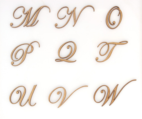 10 Letra Em Mdf Fonte Edwardian Script 10cm De Altura
