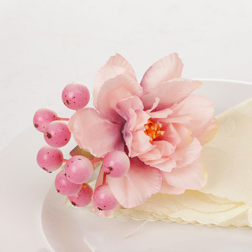 Juego De Servilleteros Con Flores De Rosas Artificiales