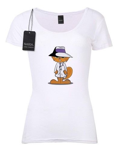 Remera Dama Inspector Ardilla Dibujo Art Logo - Psia4