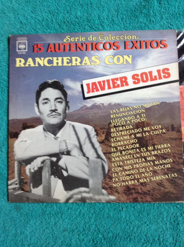Lp Javier Solis 15 Autenticos Exitos Rancheros