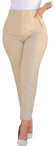 Pantalon de vestir crema hotsell