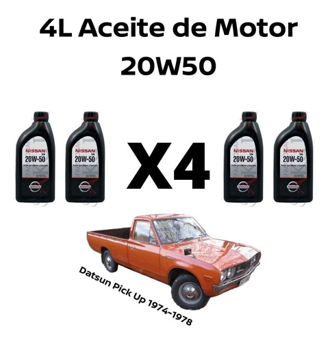 Pqte 4 Litros Aceite 20w50 Estacas 1977