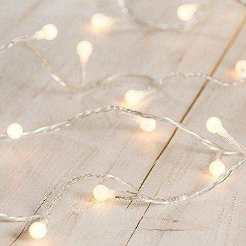 Guirnalda Led 5mts Bolitas Exterior Calida C/ Enchufe