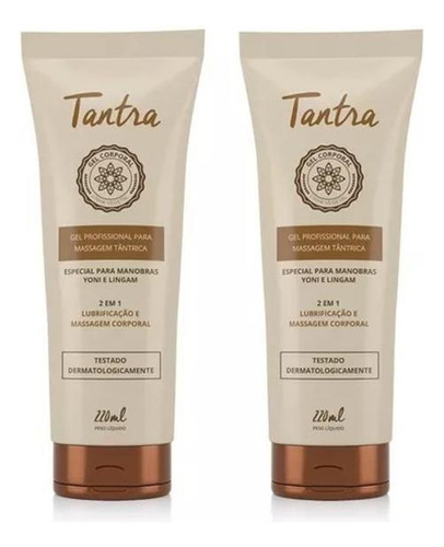  2 Gel Profissional Para Massagem Tantra Corporal E Intima