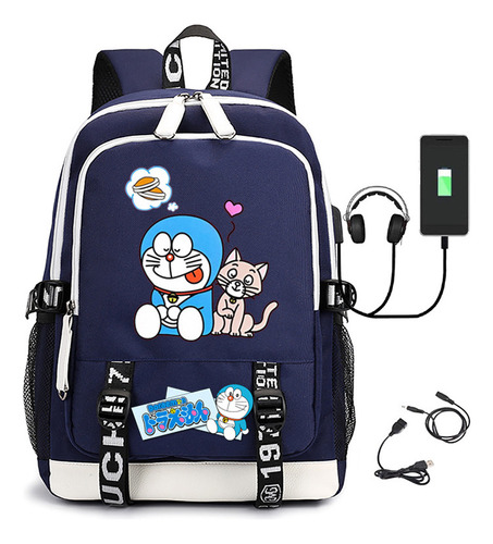 Mochila Con Estampado De Doraemon, Tema Popular De Amazon, A