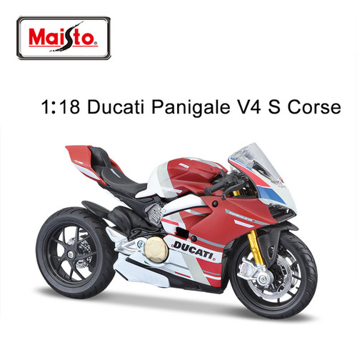 Ducati 1098 S Tricolore Miniatura Metal Moto Con Base 1/18