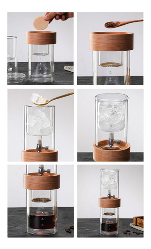 Cafetera De Goteo De Hielo De Vidrio, Tetera Para Té Y