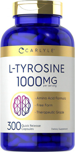 L-tyrosine L-tirosina Premium 300 Capsulas 100mg Eg T52 Sabor Nd