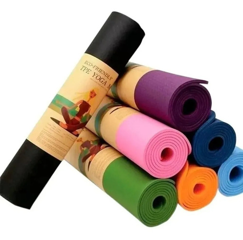 Mat Alfombra De Yoga Pilates Ejercicios Fitness 180x60x0,5cm