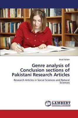 Libro Genre Analysis Of Conclusion Sections Of Pakistani ...