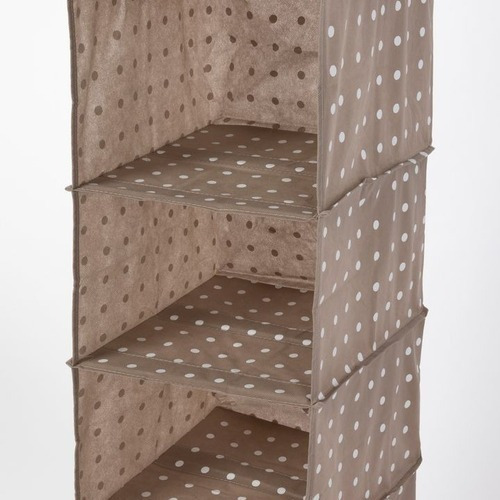 Organizador Ropero Colgante 6 Estantes Hasta 12 Kg Multiuso Color Marrón