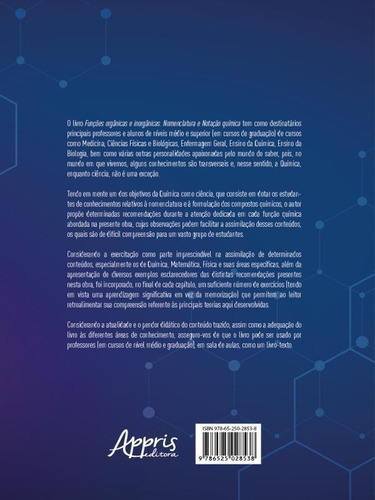 Funções Orgânicas E Inorgânicas: Nomenclatura E Notação Química, De Zeca, Júdse Luciano Chiqueleto. Editora Appris, Capa Mole Em Português