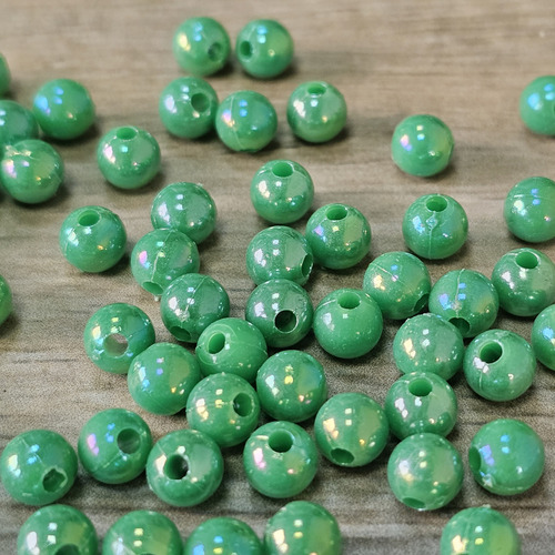 Perlas Tornasoladas Verde 8 Mm 500 Gramos Bijou