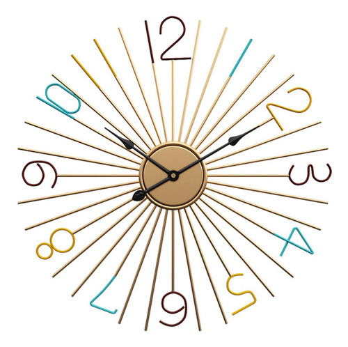 Reloj De Pared Moderno De Metal, Elegante Y Funcional