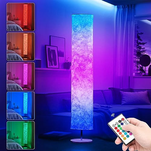 Lmpara De Pie Led, 52puLG Moderna Con Control Remoto, 16 Col