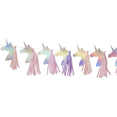 Mw-106 Unicornio Decoraciones Fiestas Banderines, Na