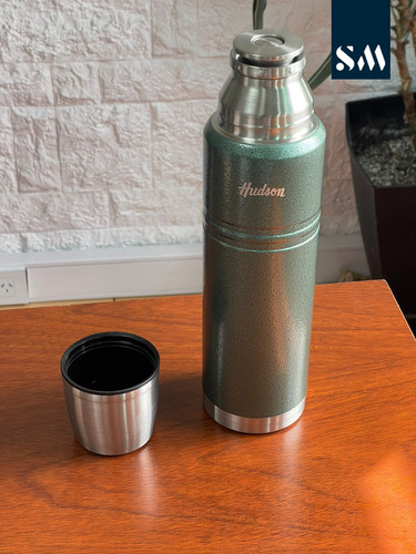 Termo Hudson Acero Inoxidable Tapón A Presión 1 L Tapa Mate