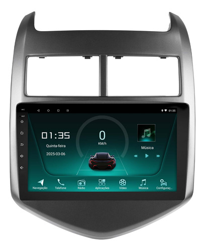 Central Multimídia Sonic 2012 13 2014 Android 14 Carplay 9p