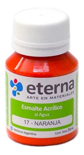 Esmalte Acrilico Al Agua Eterna X 37ml Color del óleo 17 NARANJA