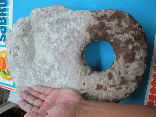 Antigua Amarra De Piedra  Atar Cuerda Del Caballo 40cm 18kg