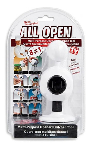 Destapador All Open Descorchador Vinos 8 En 1 Latas Botellas