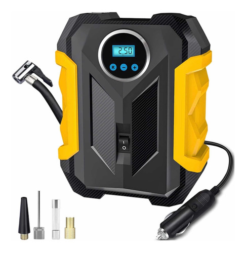 Compresor Para Vehículo Portatii Carsun 150psi 12v Color Negro - Amarillo