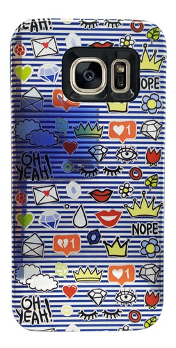 Funda Aluminio Decorado Para Samsung Galaxy S7 Edge
