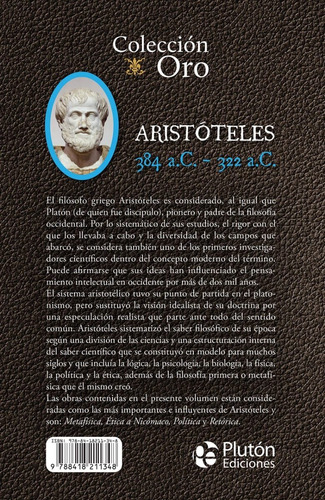 Libro Aristoteles Obras Inmortales Coleccion Oro Tapa Dura