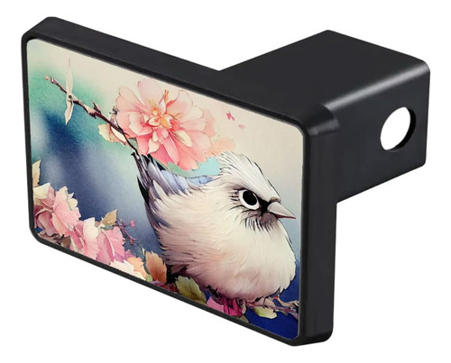 Watercolor Bird Art Trailer Hitch Cover - Floral Print Trail