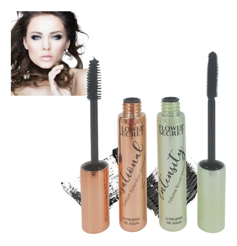 Pack 2 Mascaras  Pestañas A Prueba De Agua + Super Volumen