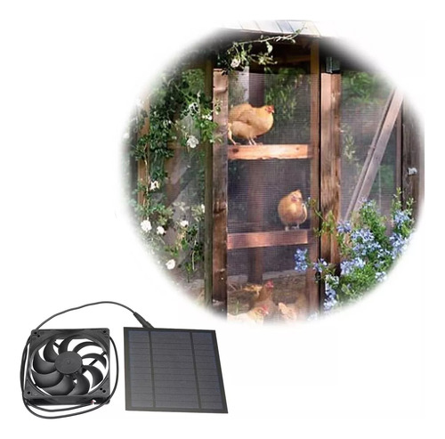 Práctico Ventilador De Refrigeración Solar De 10v 12w