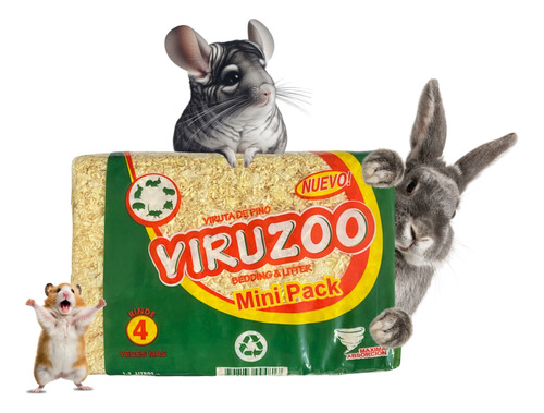 Viruta Mini Pino Marlo Cobayos Roedores Hamster Erizos X 30